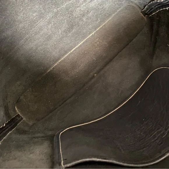 Vintage Coach Zipper Tote Navy Leather No. 9785 Made in NYC - Picture 12 of 14